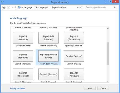 Choose Language Variation